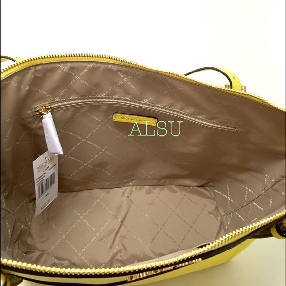 Michael Kors Ciara LG Top ZipTote Sunshine Yellow - Picture 7 of 9